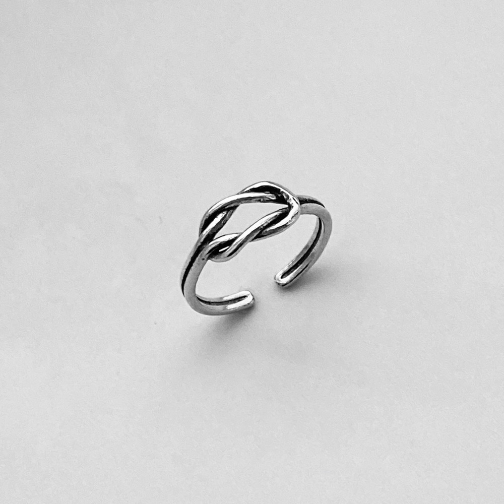 Sterling Silver Knot Toe Ring, Silver Ring - image 8